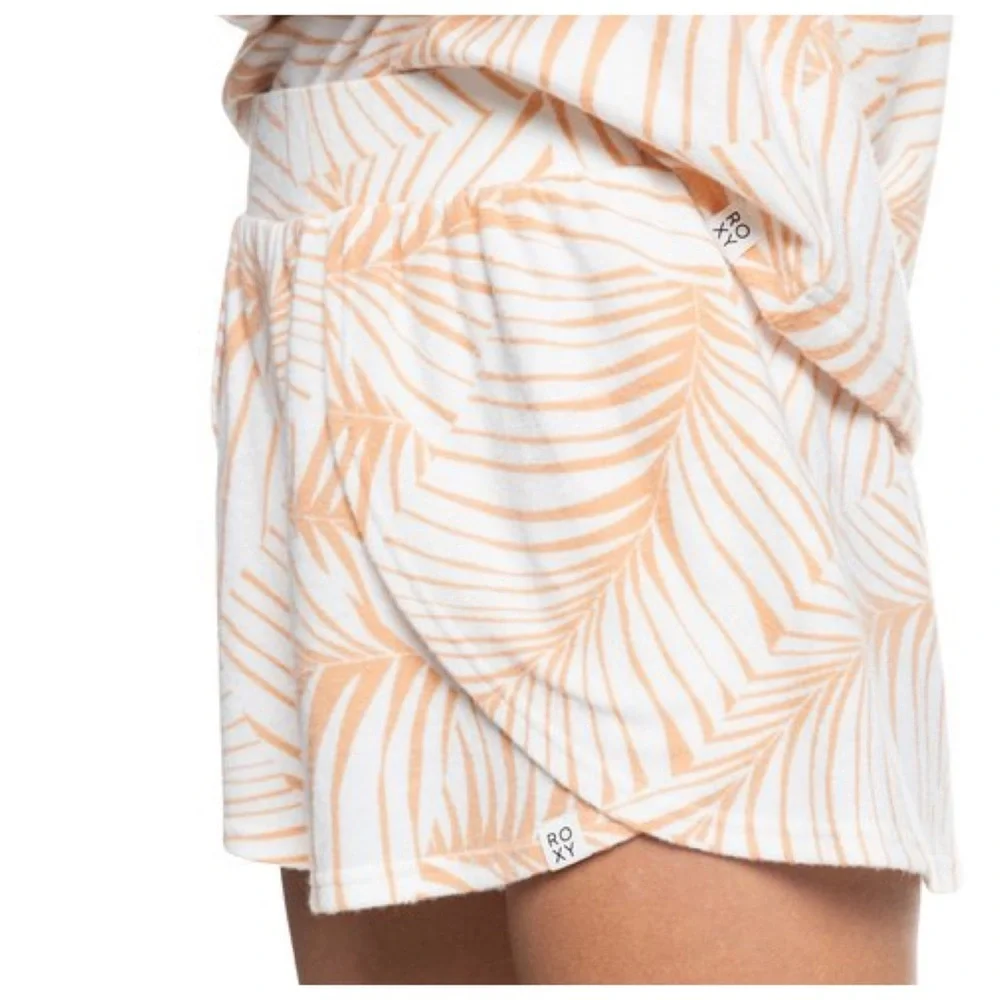 Roxy Current Mood Palm Tree Leaves High-Waist Knit Shorts - Picture 4 of 9